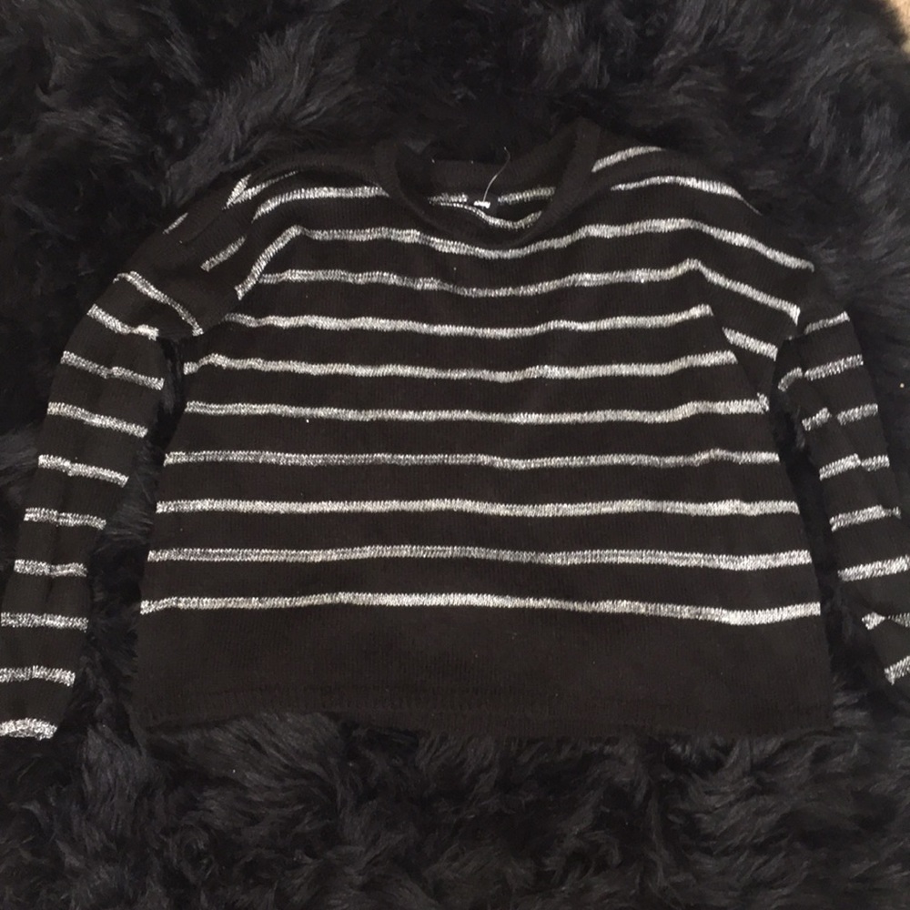 Sinsay Black and Silver Sweater